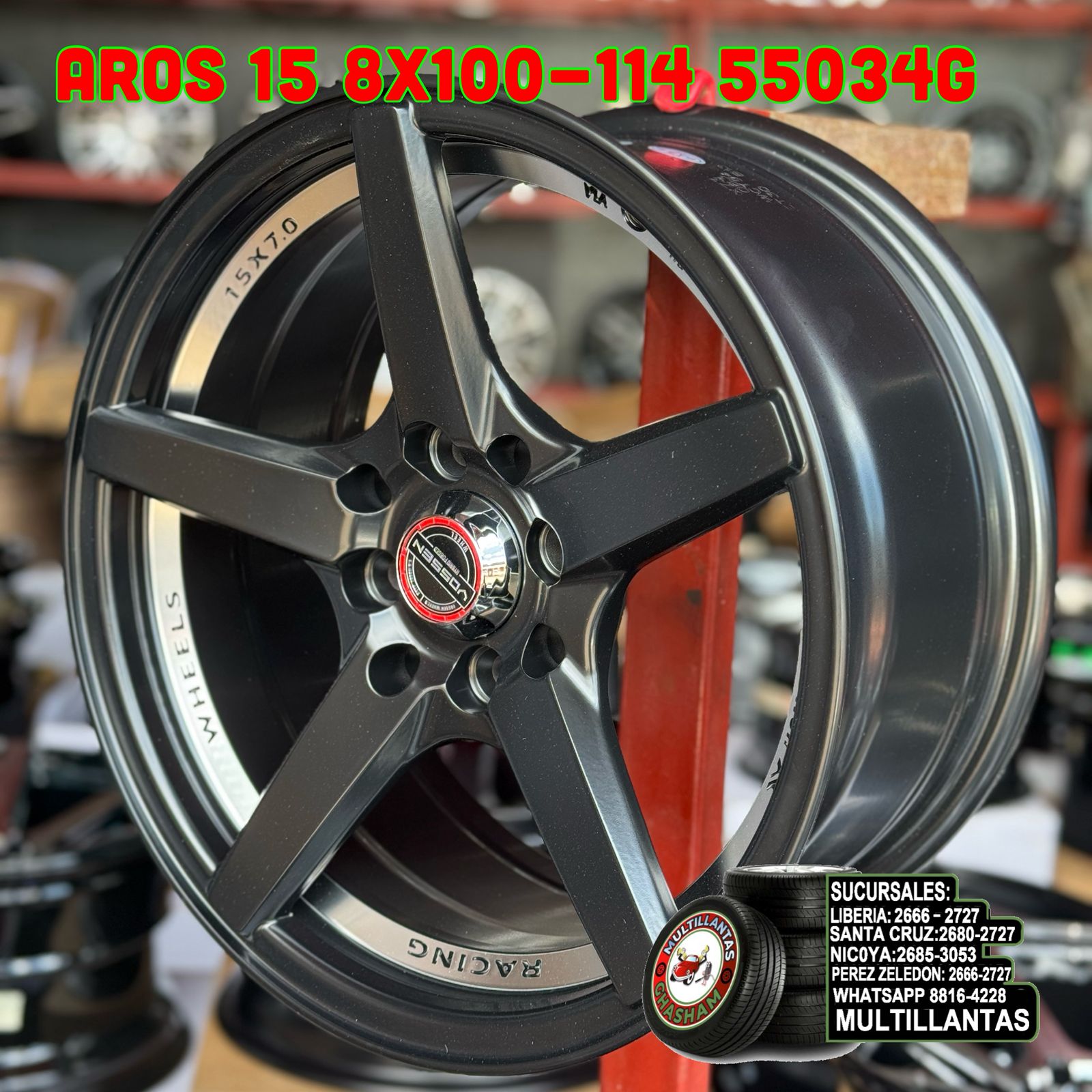 AROS # 15X7 4X100 ET30 MB 55034G