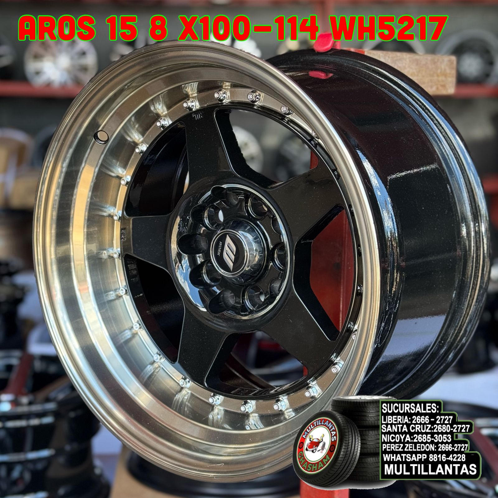 AROS # 15X8.25 10X100-114 ET0 BML-BR 5217