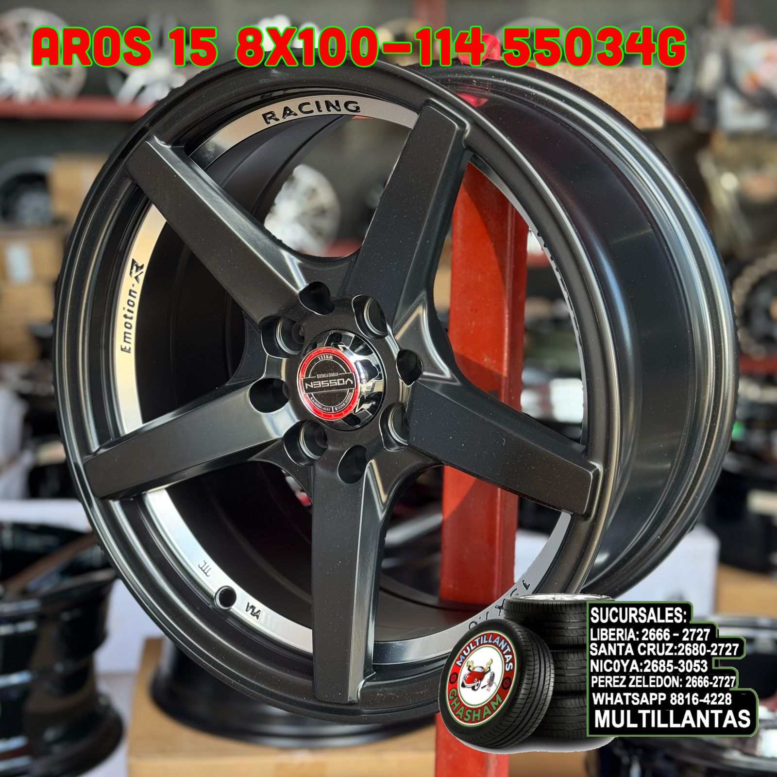 AROS # 15X7 4X100-114 ET30 BM-GL 55034G