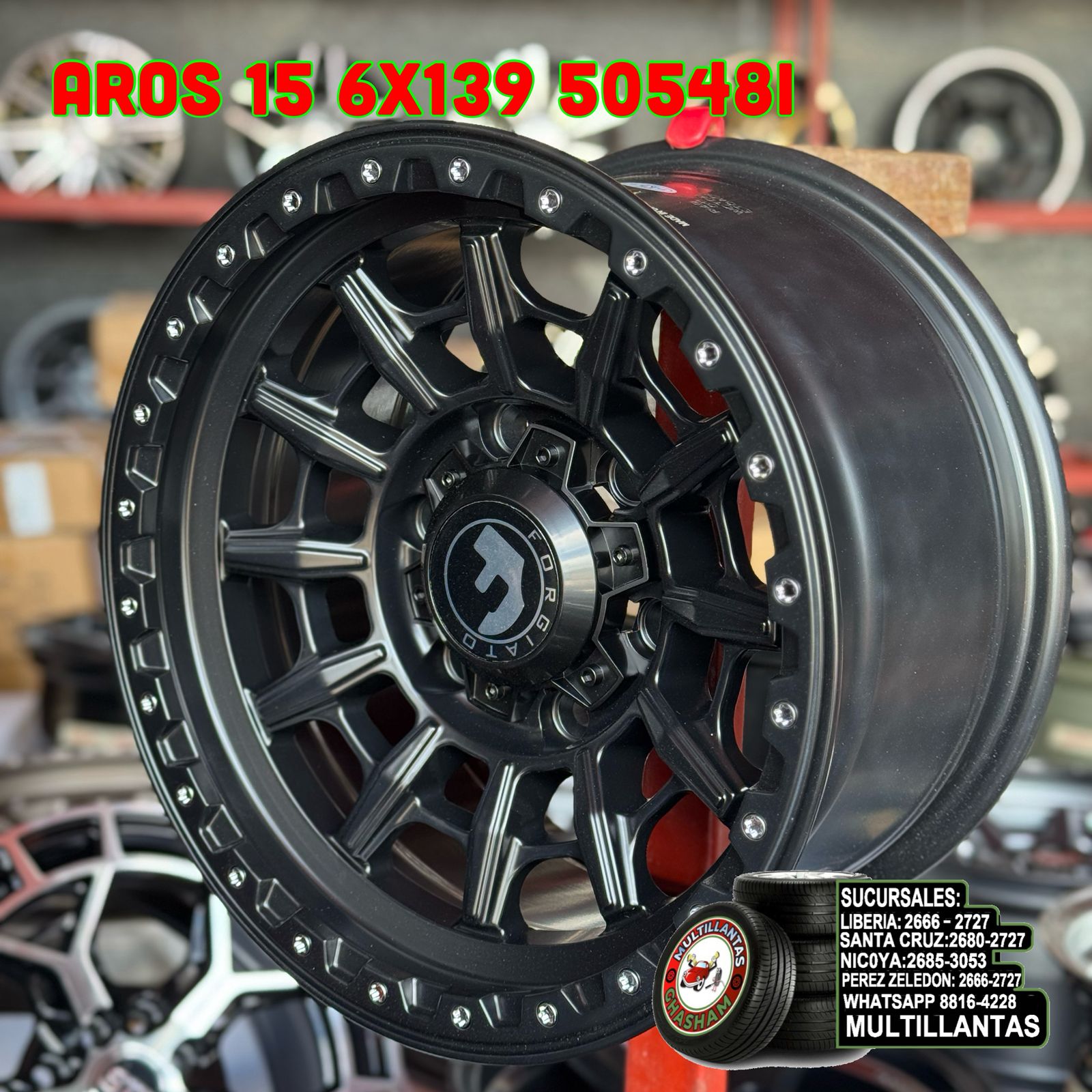 AROS # 15X8 6X139.7 ET0 MB 50548I