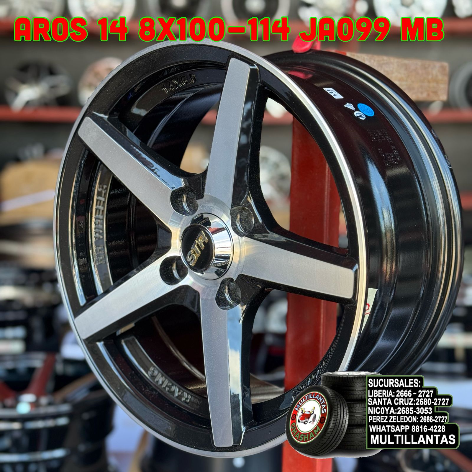 AROS # 14X6 4X100 ET30 MB JA099