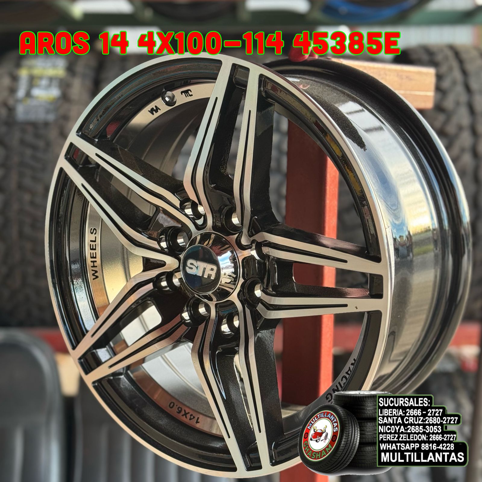 AROS # 14X6 4X100-114 ET38 BM 45385E