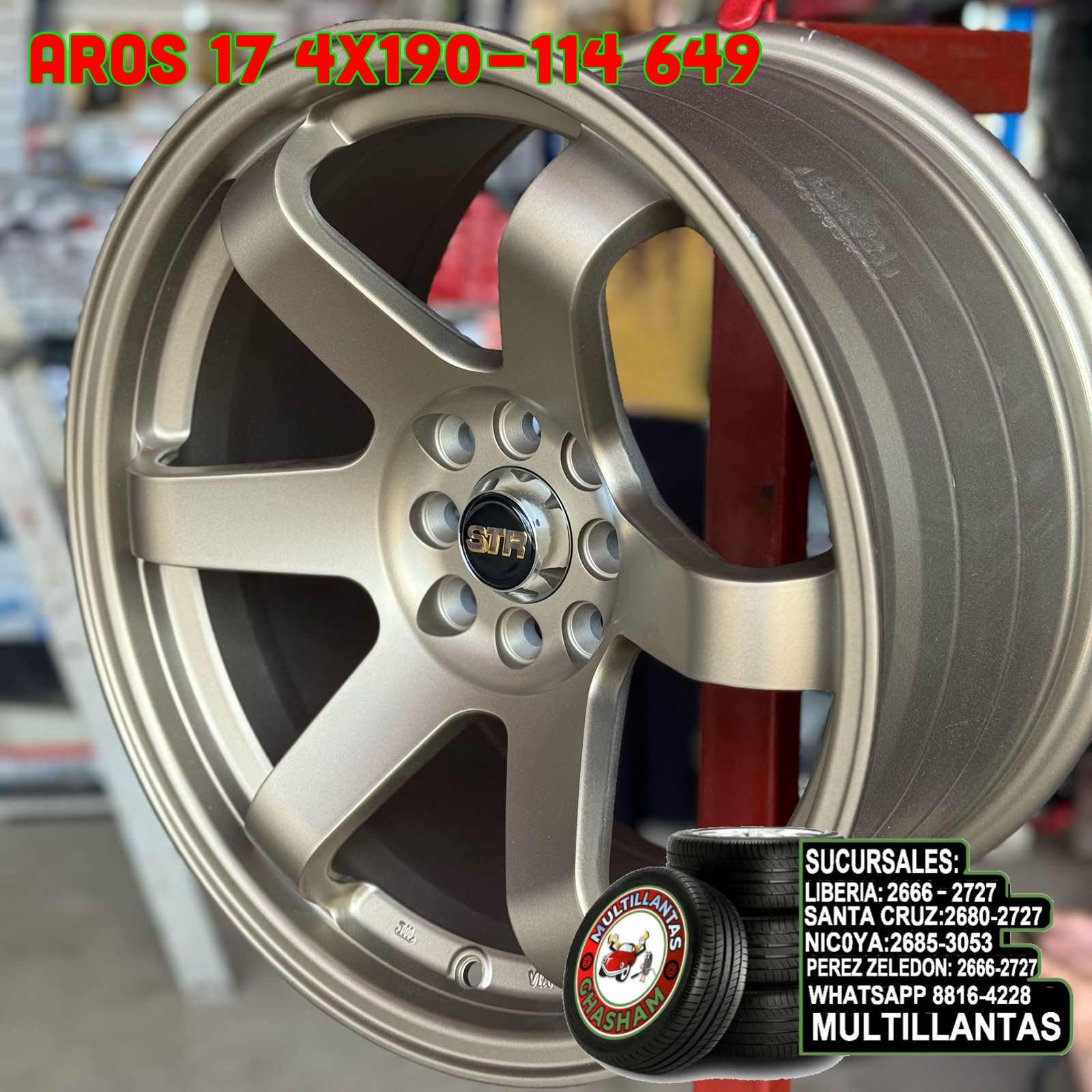 AROS # 17X9 8X100-114 ET24 XBR 649