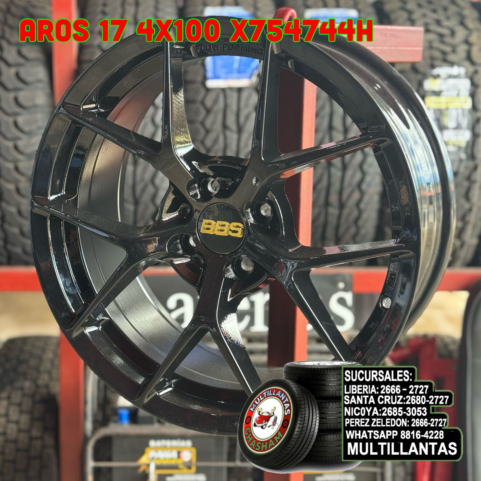 AROS # 17X8 4X100-114 ET30 BM 75034 754744