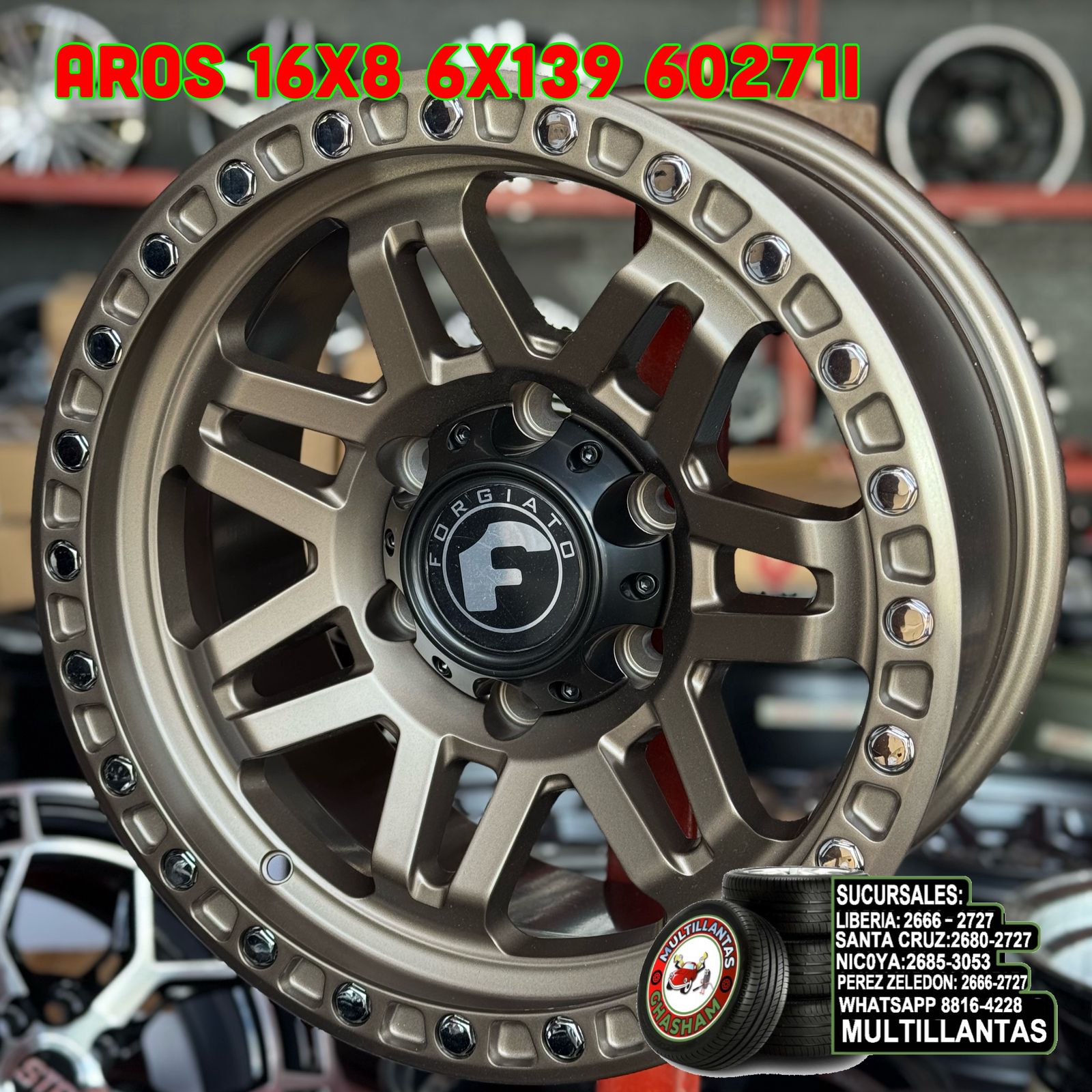 AROS # 16X8 6X139.7 ET0 BR 60271I